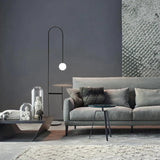 Minimalist Coffee Table Black Glass Floor Lamp