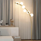 LED Gold Contemporary Floor Lamp for Living Room