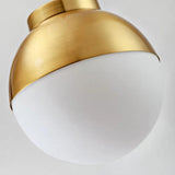Glass Globe Floor Lamp with Contemporary Gold Finish