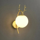 Wall Glass Light Sconces with Modern Antler Design