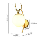 Wall Glass Light Sconces with Modern Antler Design