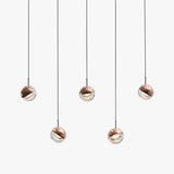 Orb Pendant Light Fixture with Minimalist Gold Design