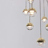 Orb Pendant Light Fixture with Minimalist Gold Design