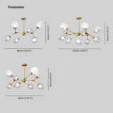 Glass Globe Design Living Room Modern Chandelier