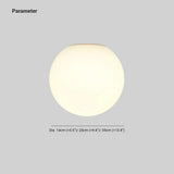 White Spherical Glass Hallway Ceiling Light - Clowas