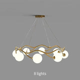Contemporary Glass Chandeliers with Ring Design