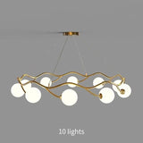 Contemporary Glass Chandeliers with Ring Design