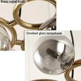 Modern Sphere Pendant Light with Grey Glass