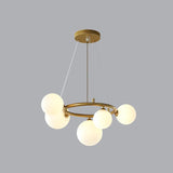 Modern Sphere Pendant Light with Grey Glass