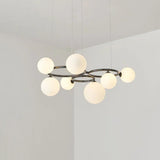 Modern Sphere Pendant Light with Grey Glass
