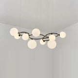 Modern Sphere Pendant Light with Grey Glass