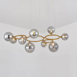 Modern Sphere Pendant Light with Grey Glass
