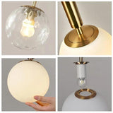 Glass Pendant Ceiling Lights with Nordic Globe Design