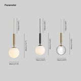 Glass Pendant Ceiling Lights with Nordic Globe Design