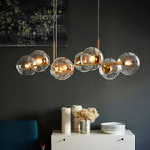 Modern Glass and Metal Pendant Lights for Living Room