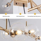 Modern Glass and Metal Pendant Lights for Living Room