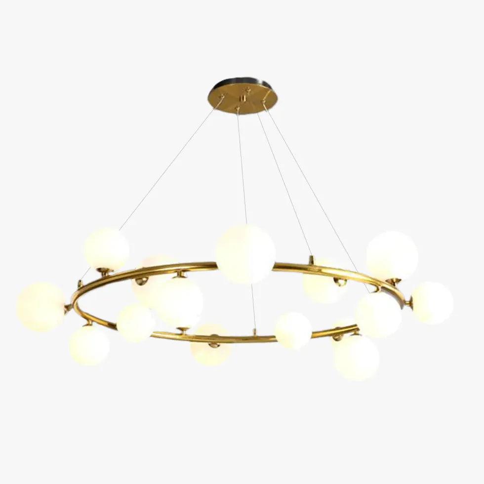 Golden Circle Modern Glass Sphere Pendant Light - Clowas