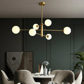 Pendant Glass Lighting with Luxurious Copper Sphere
