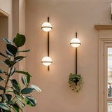Modern Black Wall Light with Green Plants