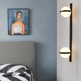 Modern Black Wall Light with Green Plants