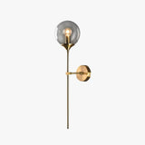 Modern Gold Globe Smoke Glass Wall Lights