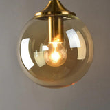 Modern Gold Globe Smoke Glass Wall Lights