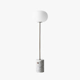 Glass Floor Lamp with Modern Marble Base