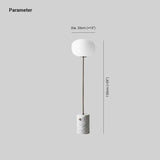 Glass Floor Lamp with Modern Marble Base