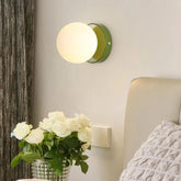 Modern LED Wall Lights Cream Glass Globe Design