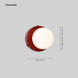 Modern LED Wall Lights Cream Glass Globe Design