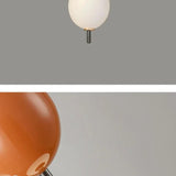 Modern Pendant Light with Creamy Round Ball Design For Bedroom