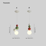 Modern Pendant Light In Cream Ball Design For Bedroom