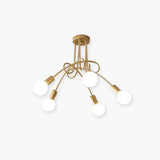 Minimalist Iron Multi-Ball Design Orb Chandelier