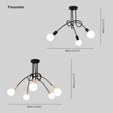 Minimalist Iron Multi-Ball Design Orb Chandelier