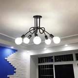 Minimalist Iron Multi-Ball Design Orb Chandelier