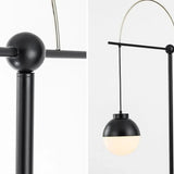 Modern Arched Floor Lamp with Ball for Living Room
