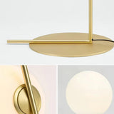 Glass White Globe Statement Floor Lamps for Living Room