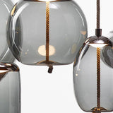 Smoked Glass Pendant Lights for Modern Dining Room