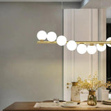 Luxury Linear Multi Head White Glass Pendant Light