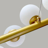 Luxury Linear Multi Head White Glass Pendant Light