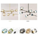 Mid Century Branching Bubble Chandelier Glass for Living Room, Arm Adjustable