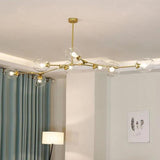 Mid Century Branching Bubble Chandelier Glass for Living Room, Arm Adjustable