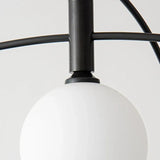 Modern Iron Chandelier with Glass Globes for Living Room