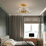 Luxury Brass White Glass Molecular Pendant Light