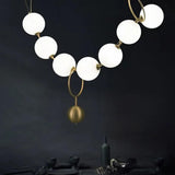 Vintage Cream Metal Lighting Pendants in Brass