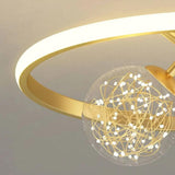 Glass Bubble Starry Sky Modern Bedroom Pendant Light
