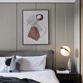Nordic Creative Offset Ball Modern Bedroom Pendant Light