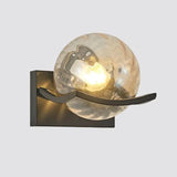 Glass Globe Modern Lounge Wall Light For Living Room