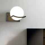 Glass Globe Modern Lounge Wall Light For Living Room