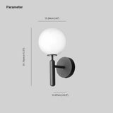 Minimalist Glass Globe Stair Wall Lights